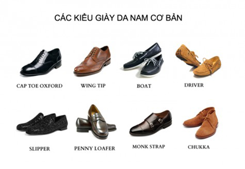 8 kiểu giày da cơ bản cho nam 